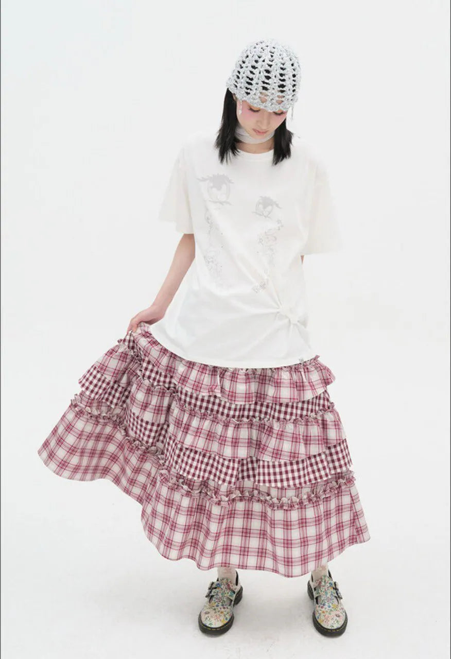【typeservice】Cry Eyes Half Sleeve Top