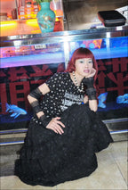 【typeservice】 Layered Volume Lace Skirt [White / Black]