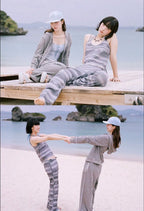 【typeservice】Airbrushed Stripe Bound Tank [Gray]