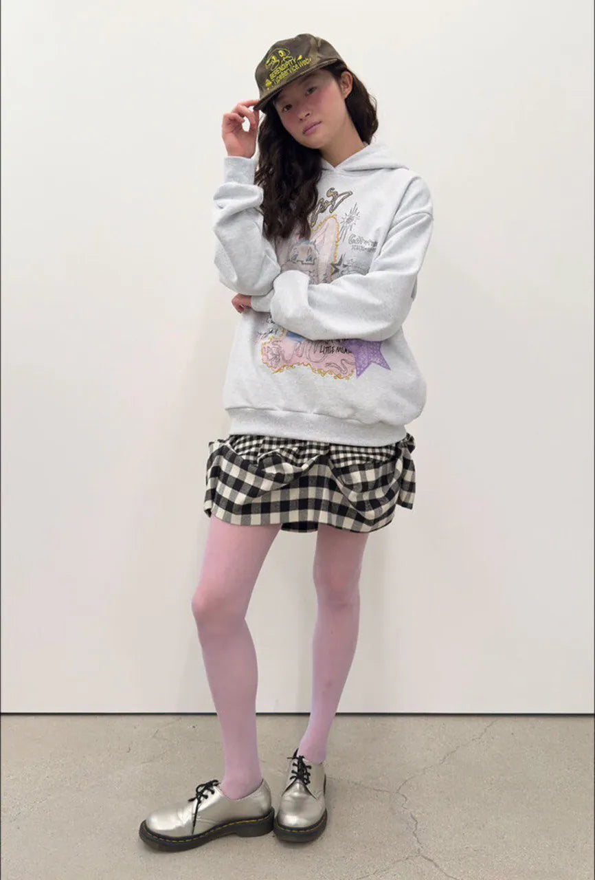 【typeservice】Star Patched Rabbit Hoodie [Grey / Black]
