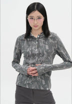 【typeservice】Camo Slim Hoodie [Charcoal]