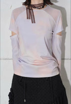 【typeservice】Marbling Mesh T-Shirt [Purple]