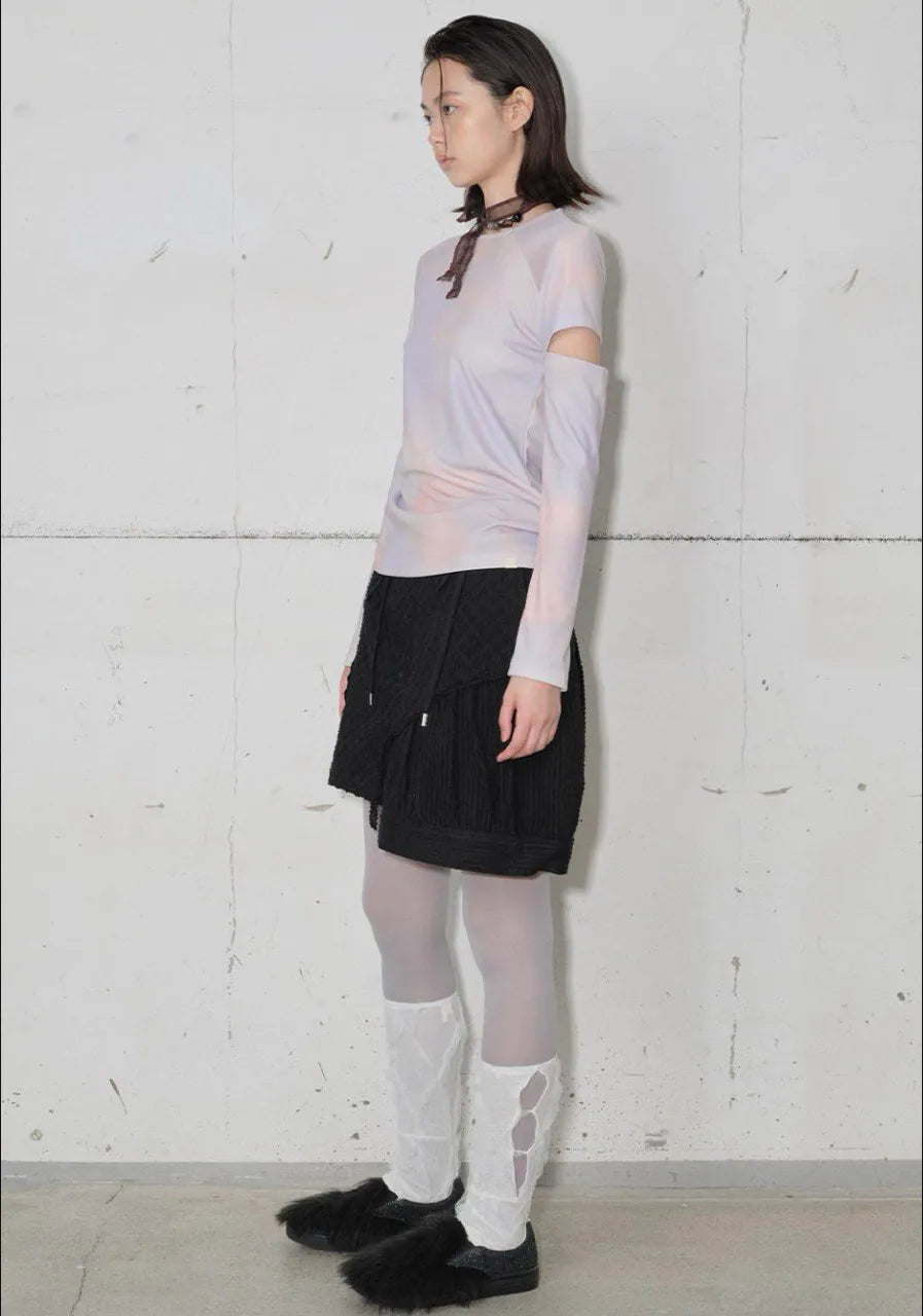 【typeservice】Marbling Mesh T-Shirt [Purple]