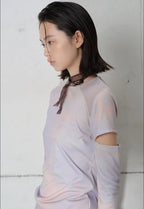 【typeservice】Marbling Mesh T-Shirt [Purple]
