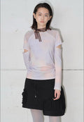 【typeservice】Marbling Mesh T-Shirt [Purple]