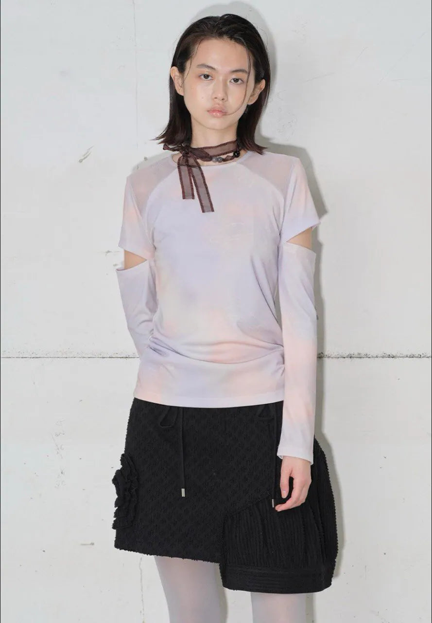 【typeservice】Marbling Mesh T-Shirt [Purple]