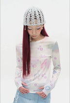 【typeservice】Soft Trace Top [Pink / Blue]