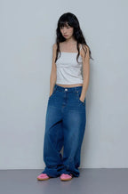 【Fancy Club】BOHEMIAN STUDDED DENIM PANTS