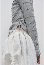 【typeservice】Lettuce Stitch Roll Neck Top [Gray]