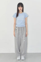 【Fancy Club】 ANGEL VINTAGE SWEATPANTS [Black / Blue / Gray / Pink]