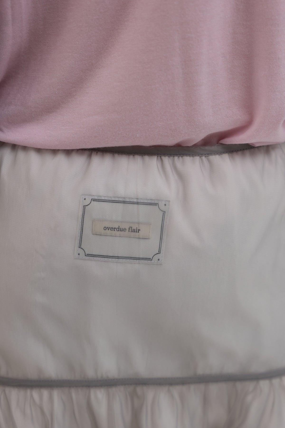【overdue flair】ORGANZA LAYERED MINI SKIRT - GREY/WHITE