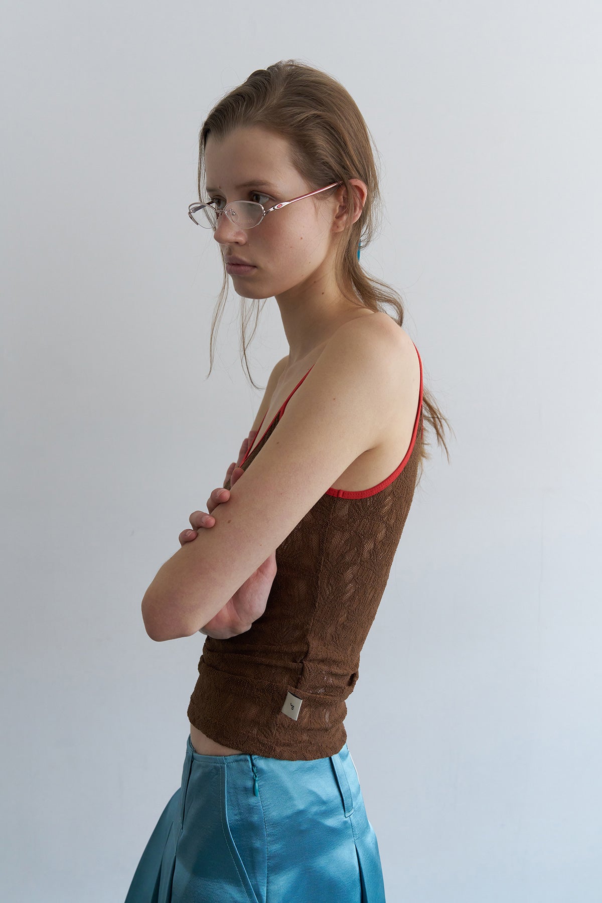 【overdue flair】TEXTURE COMBI SLEEVELESS - 2 colors