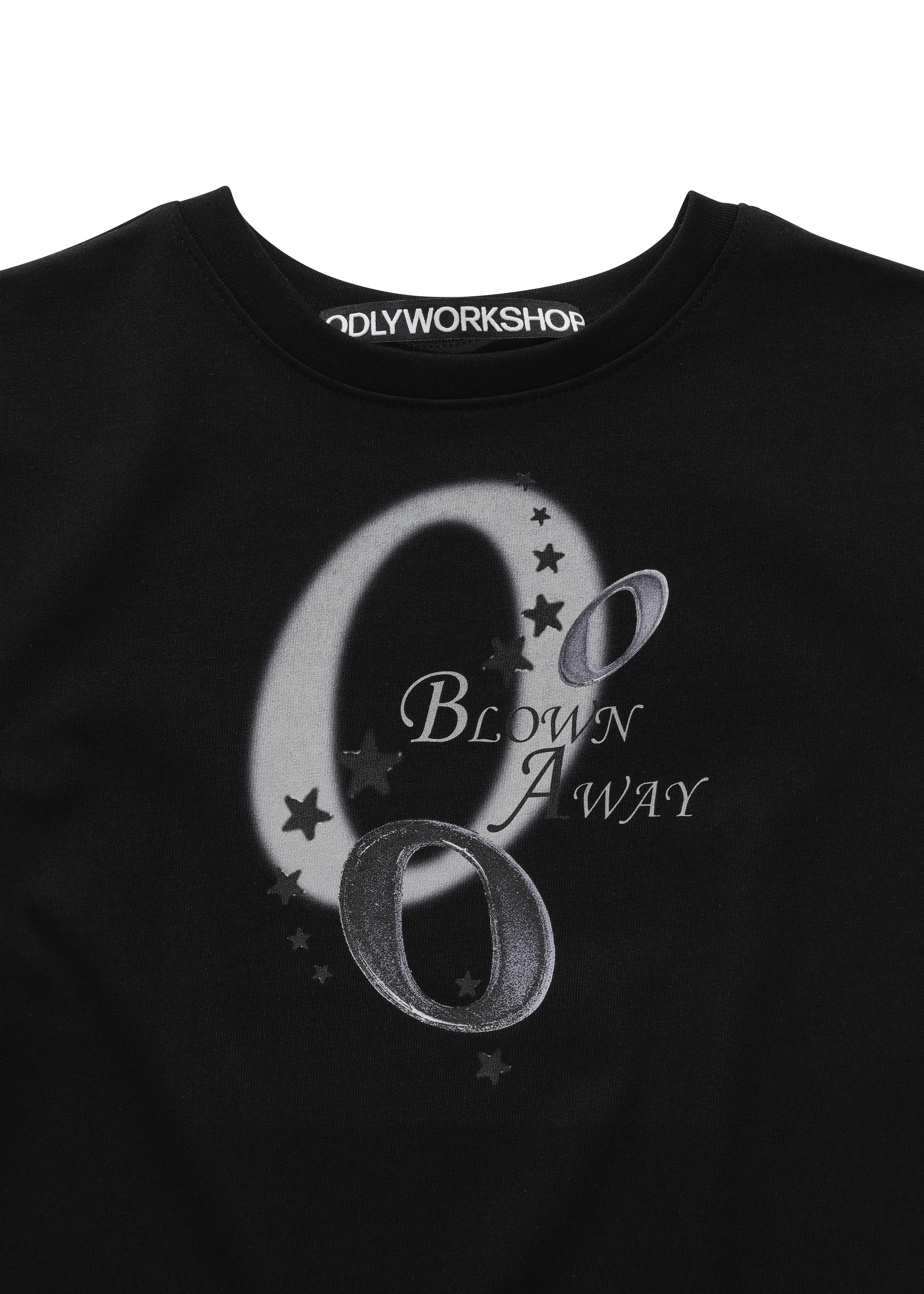 【odlyworkshop】 Blown Baby Tee - black