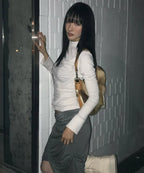 【Flare up】Draped Mock Neck Long Sleeve - 4 colors