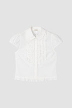 【overdue flair】VICTORIAN FRILL MESH BLOUSE - 2 colors