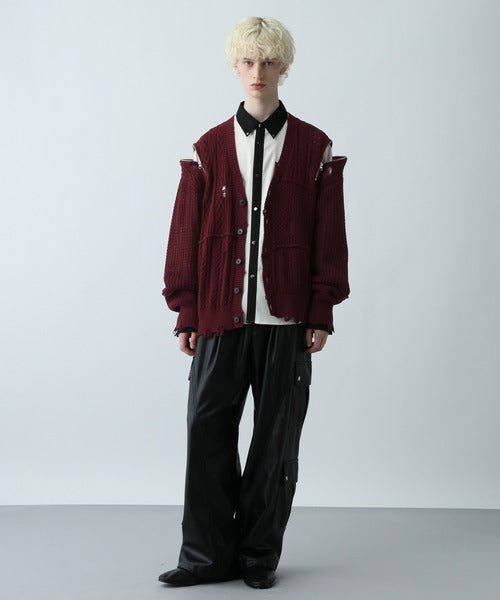 【 HARE 】破壞感拉鏈針織外套