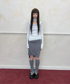 【Flare up】Asymmetrical Midi Skirt  - 2 colors