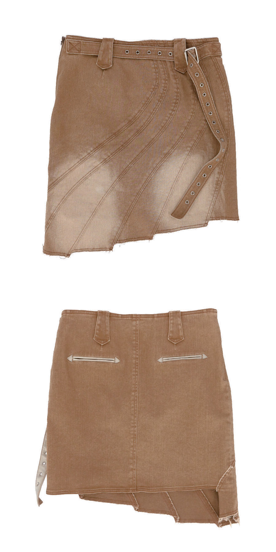 【odlyworkshop】Washed Denim Mini Skirt - 2 colors