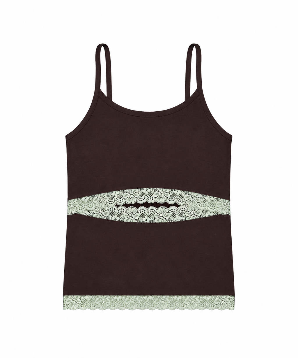 【odlyworkshop】Lace Cutout Tank  - 5 colors