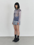 【odlyworkshop】Ribbed Long Mesh Tee - 2 colors
