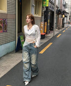 【Fancy Club】 ANGEL VINTAGE WASHING PINTUCK PANTS
