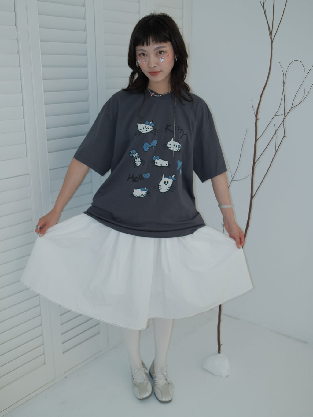 立體感澎澎五分短裙