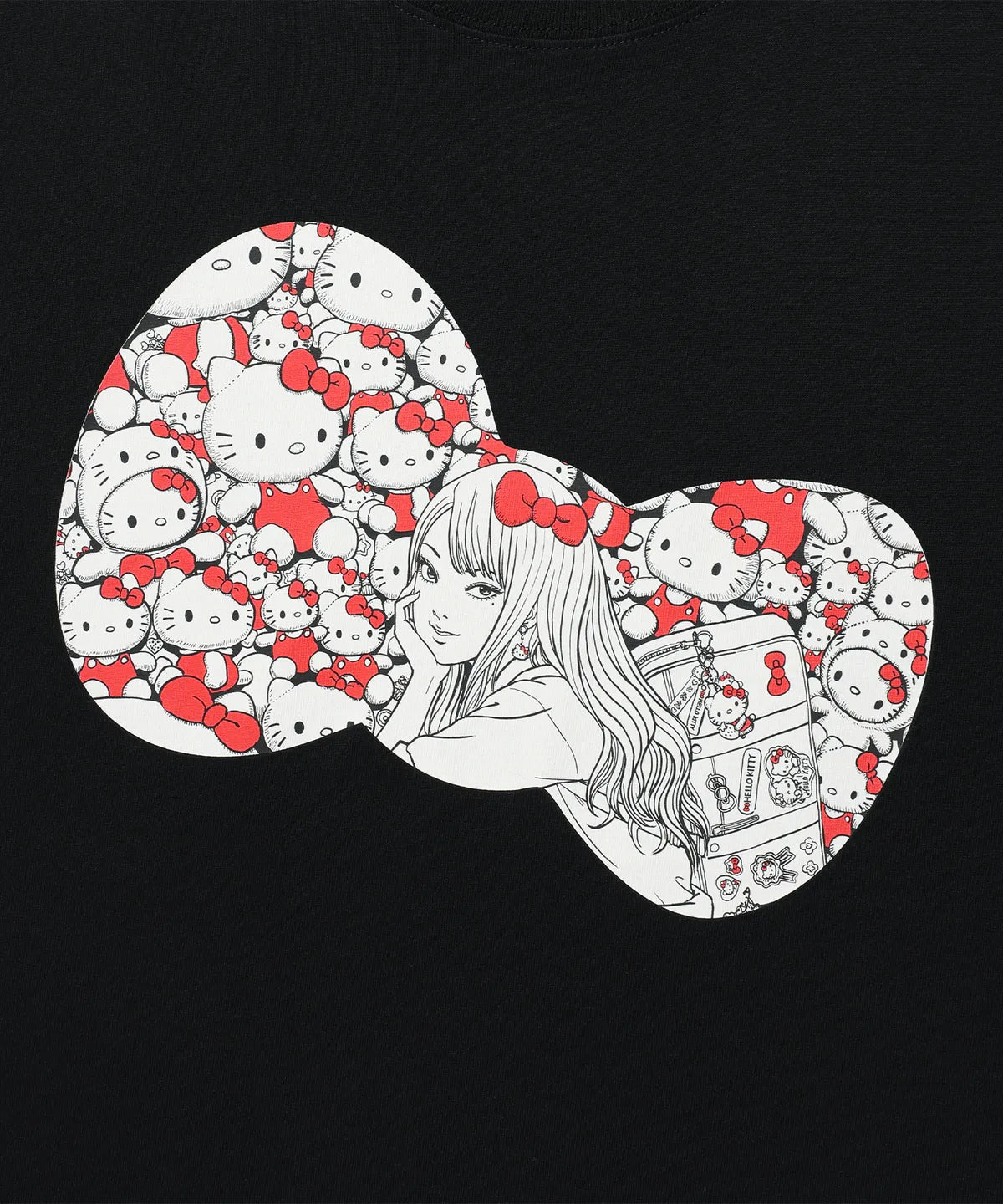 【niceghostclub】伊藤潤二 x 三麗鷗JS TOMIE HELLO KITTY RIBBON TEE