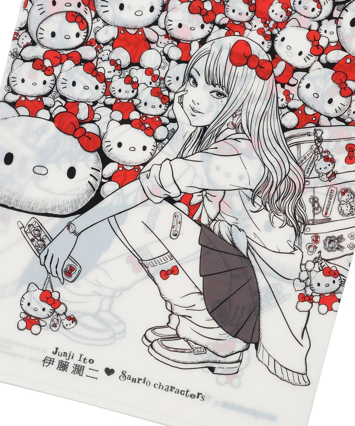 【niceghostclub】伊藤潤二 x 三麗鷗JS TOMIE HELLO KITTY L FILE HOLDER