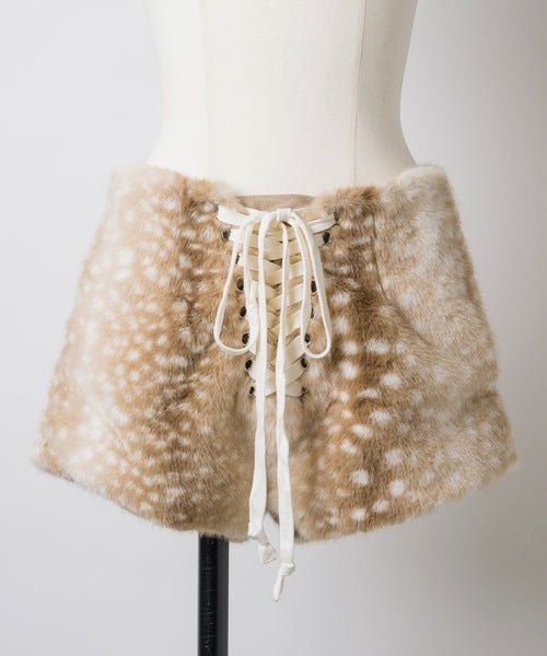 毛毛綁帶短褲 - 4 colors