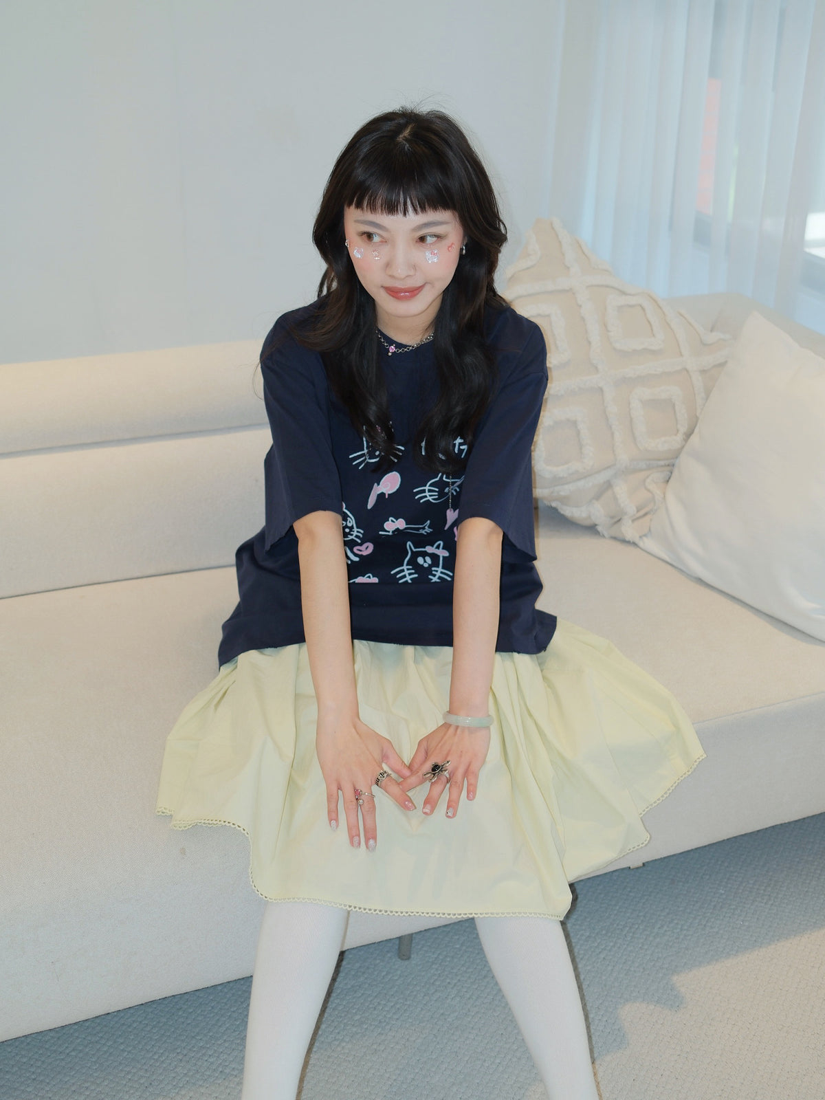 立體感澎澎五分短裙