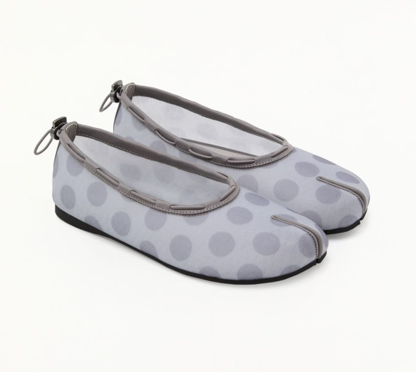 【PAES】Mesh Air String Flat - Dot Gray