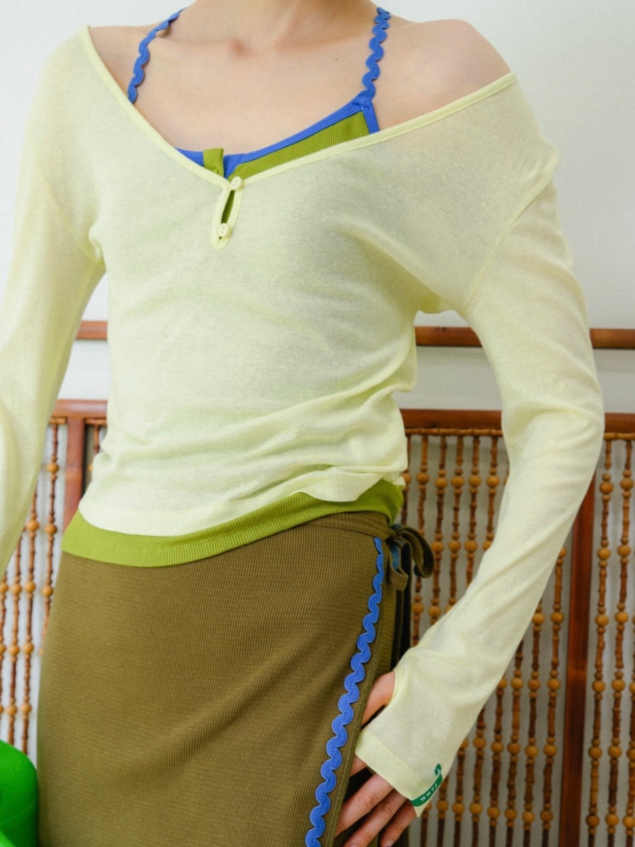 【PAMM】透明感の兩件式薄長袖 - 3 colors