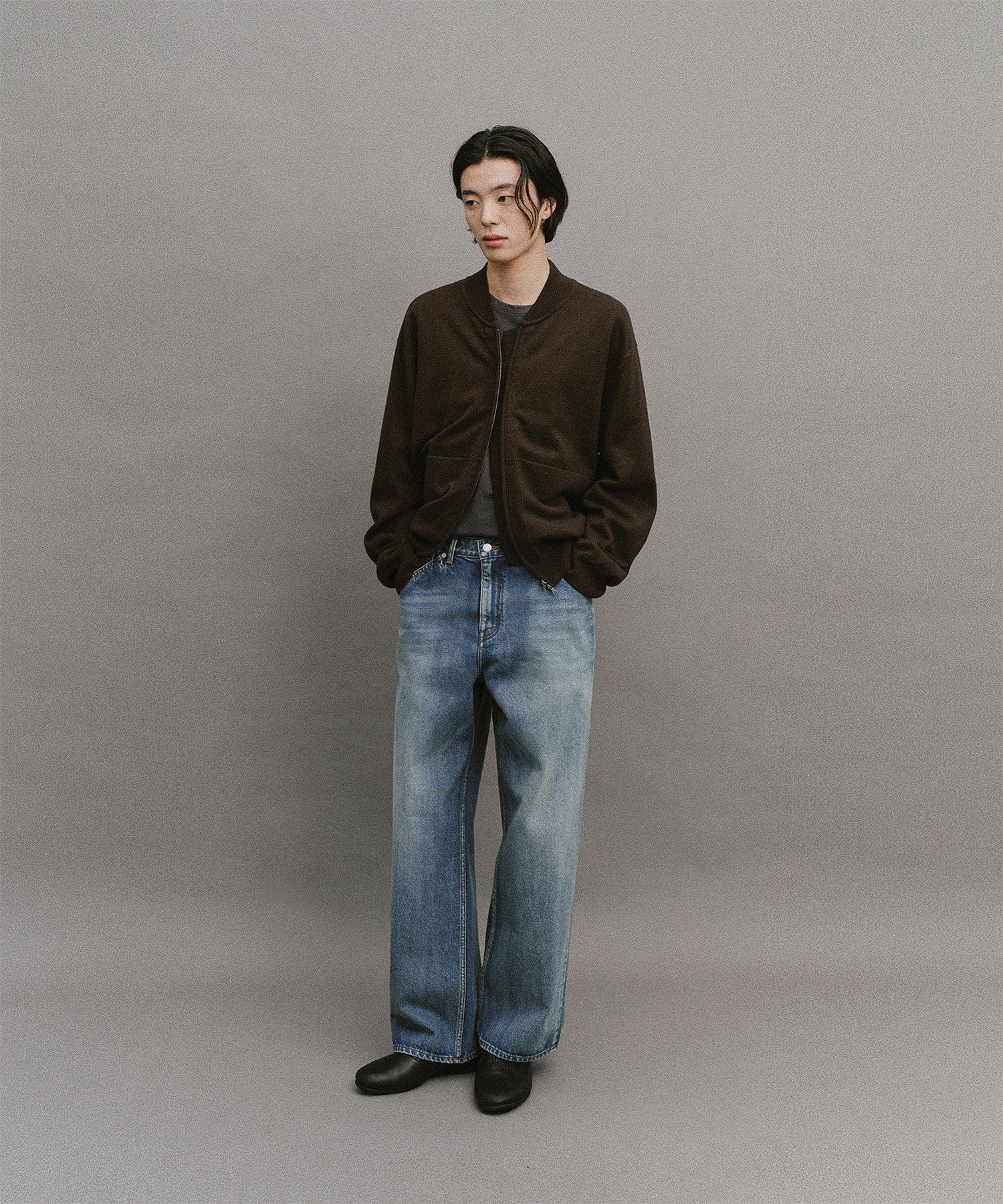 【another office】Atelier Wide Denim Pants - Faded Blue
