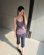 【mschief】TWIST DRAPED SLEEVELESS - 3 colors