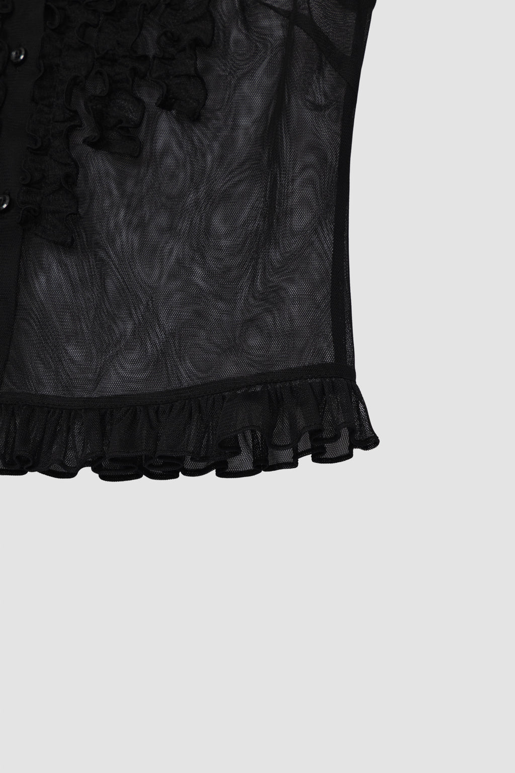 【overdue flair】VICTORIAN FRILL MESH BLOUSE - 2 colors