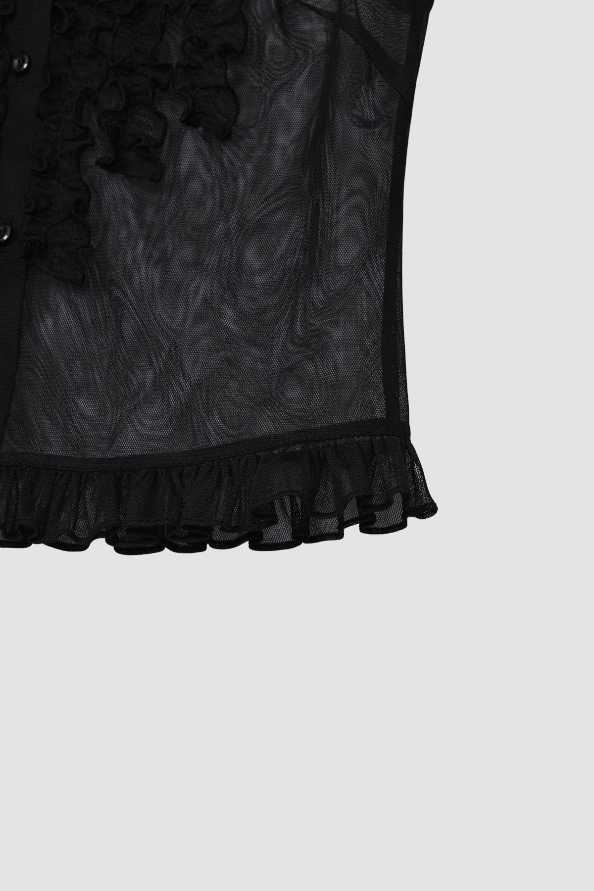 【overdue flair】VICTORIAN FRILL MESH BLOUSE - 2 colors