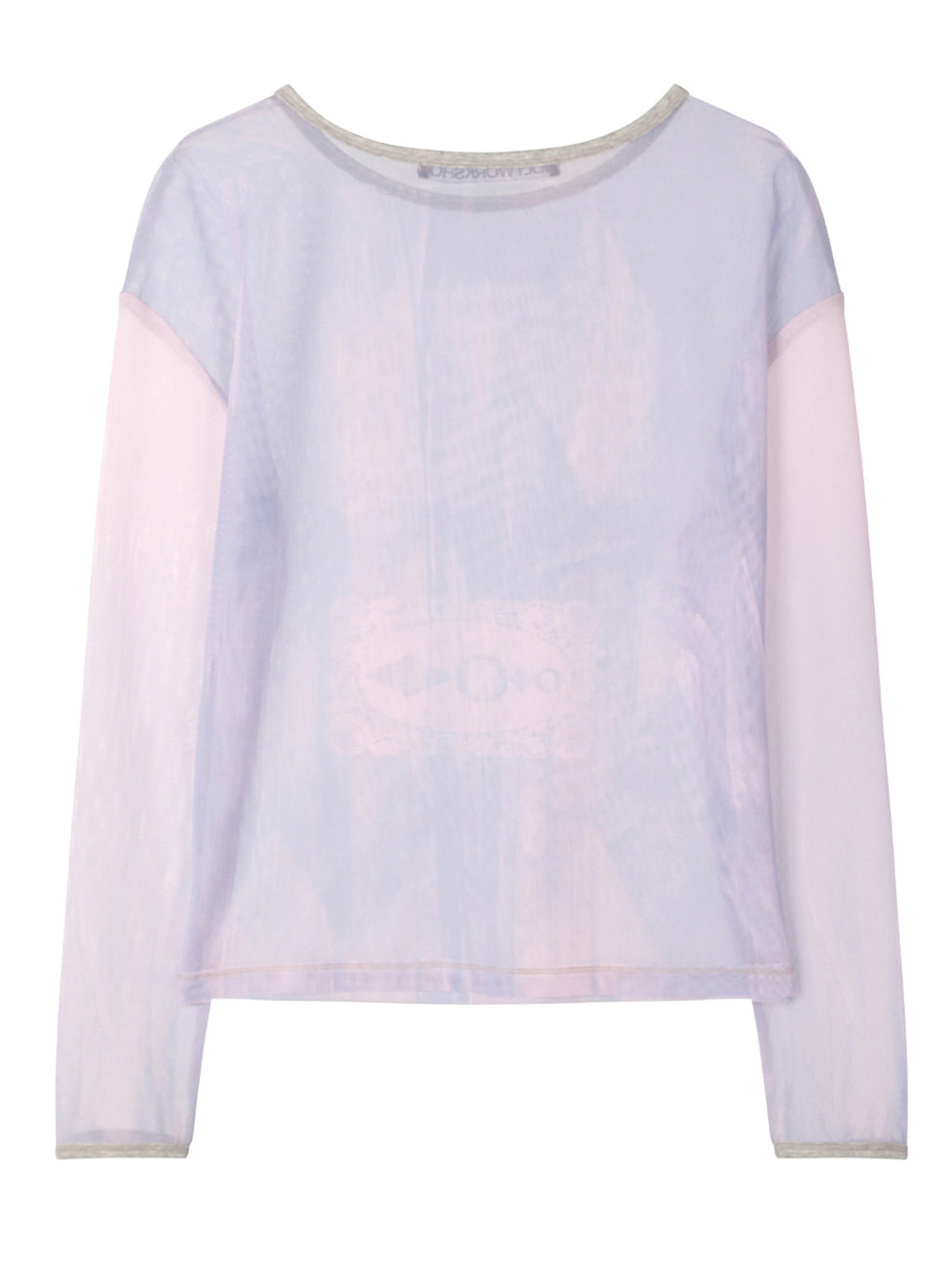 【odlyworkshop】Ribbed Long Mesh Tee - 2 colors