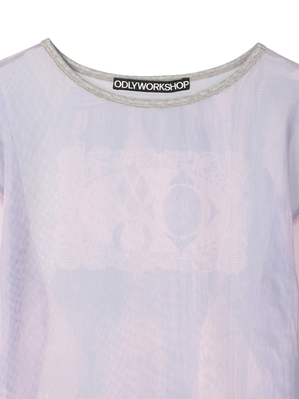 【odlyworkshop】Ribbed Long Mesh Tee - 2 colors
