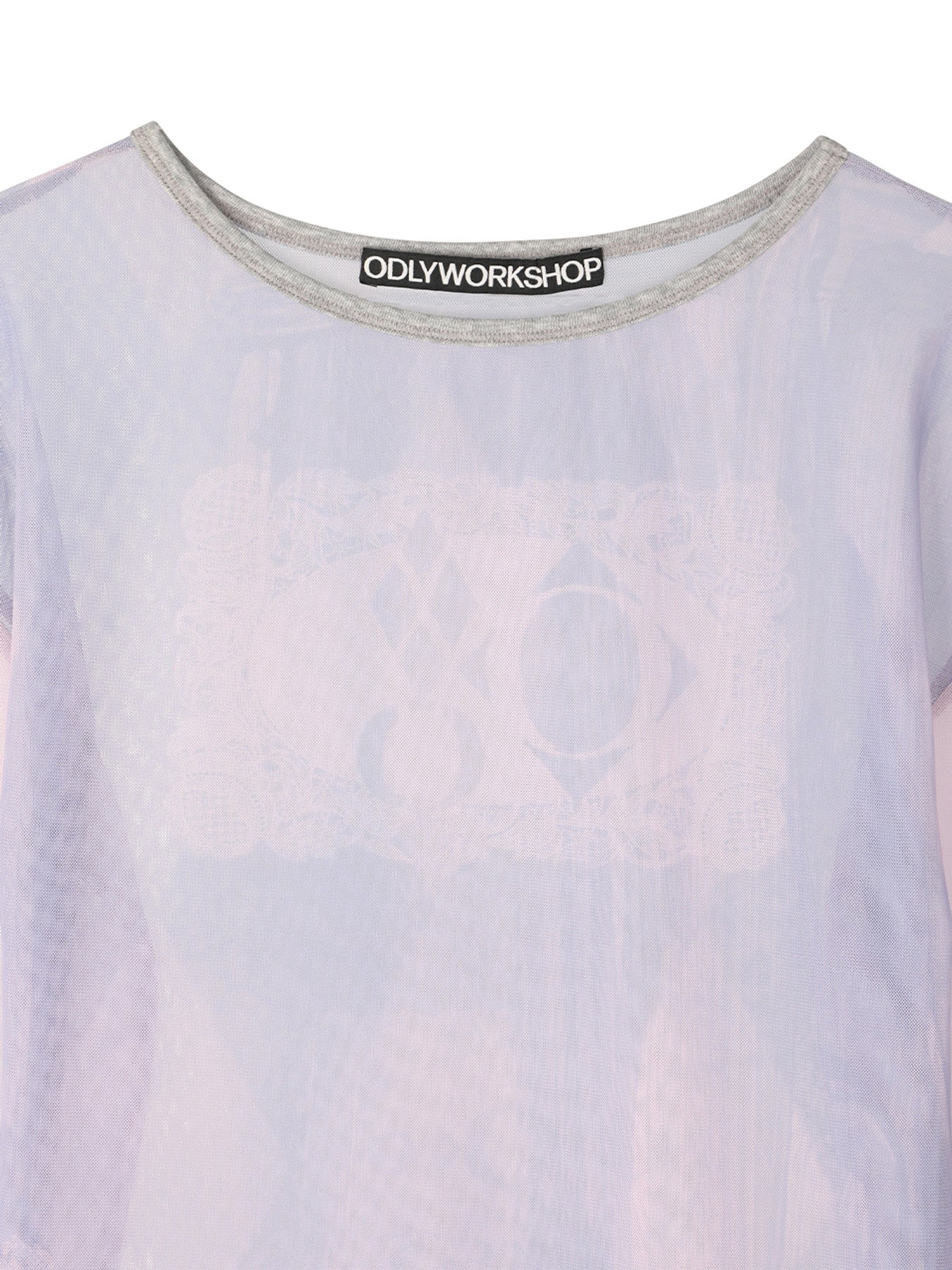【odlyworkshop】Ribbed Long Mesh Tee - 2 colors