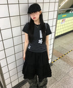 【BAUF】B logo 點點/條紋短袖 - 5 colors