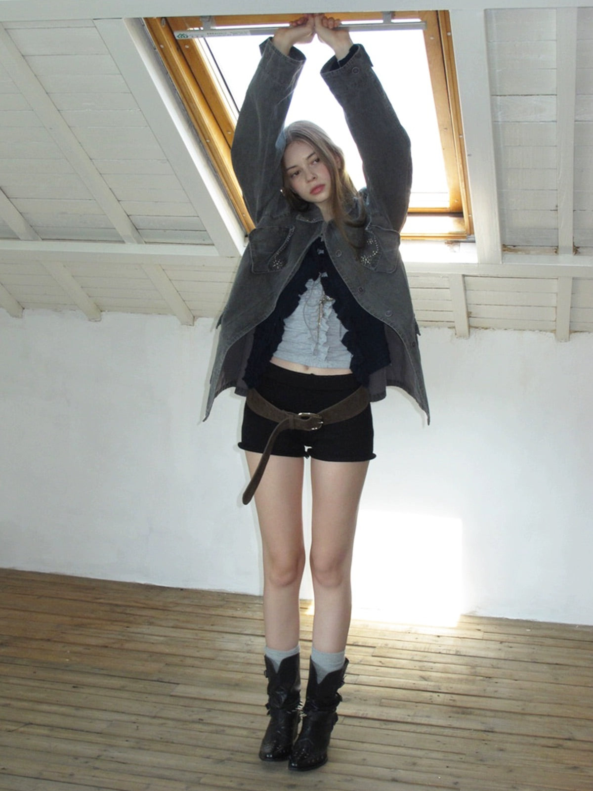 【jakana】MOOREYU ATELIER BUCKLE SHORT ANKLE BOOTS