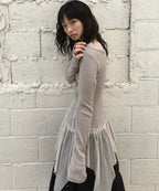 【Flare up】Layered Lace Frill Long Sleeve - 3 colors