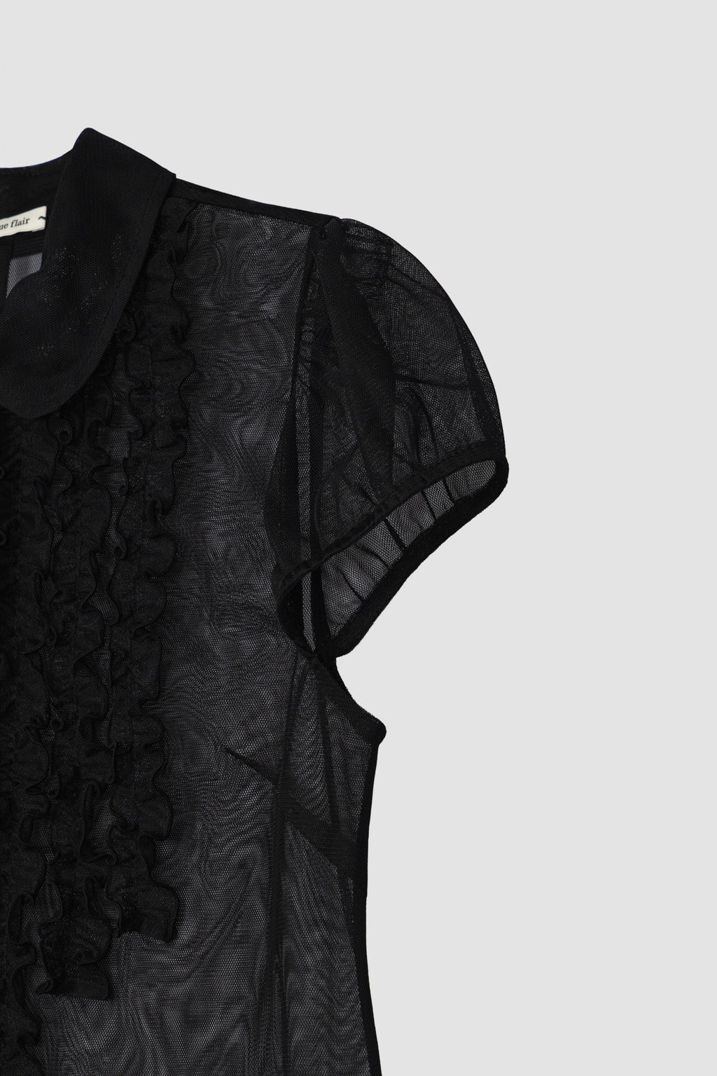 【overdue flair】VICTORIAN FRILL MESH BLOUSE - 2 colors