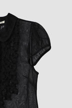 【overdue flair】VICTORIAN FRILL MESH BLOUSE - 2 colors