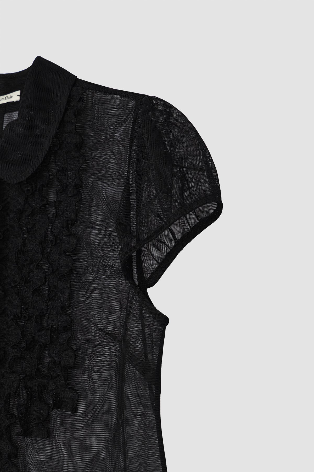 【overdue flair】VICTORIAN FRILL MESH BLOUSE - 2 colors