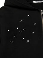 【3hreeto8ighty】EYELET POCKET HOODIE ZIP-UP - 2 colors
