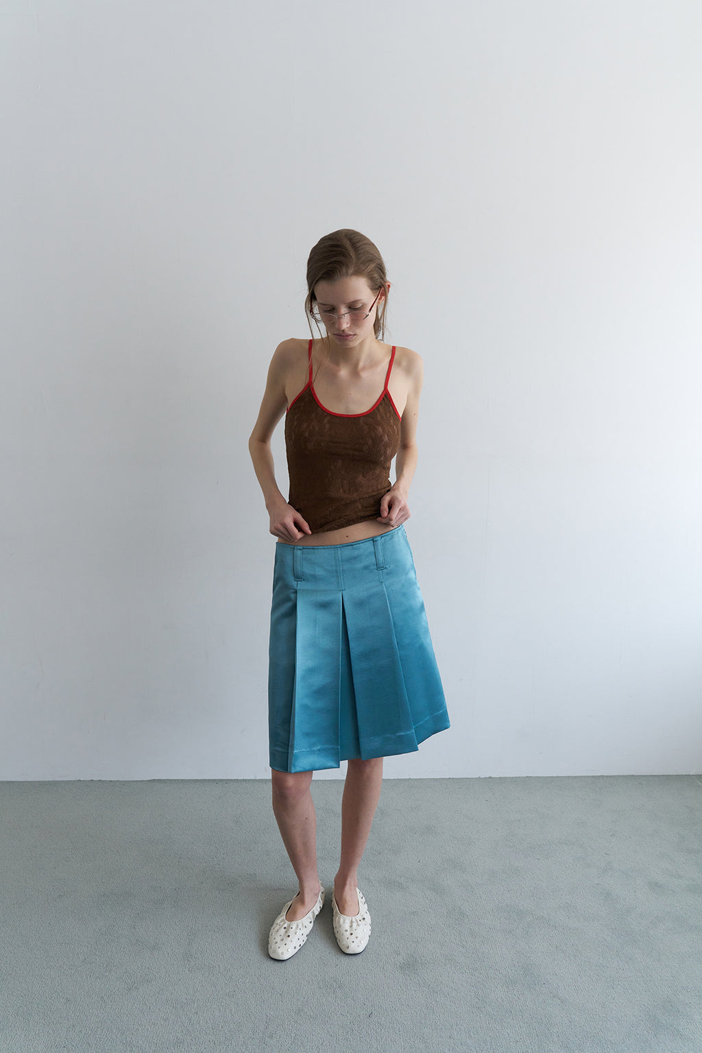 【overdue flair】TEXTURE COMBI SLEEVELESS - 2 colors