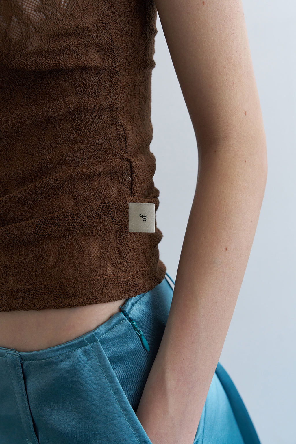 【overdue flair】TEXTURE COMBI SLEEVELESS - 2 colors