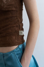 【overdue flair】TEXTURE COMBI SLEEVELESS - 2 colors