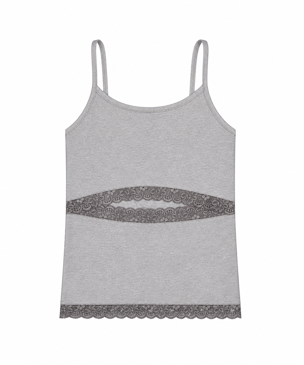 【odlyworkshop】Lace Cutout Tank  - 5 colors